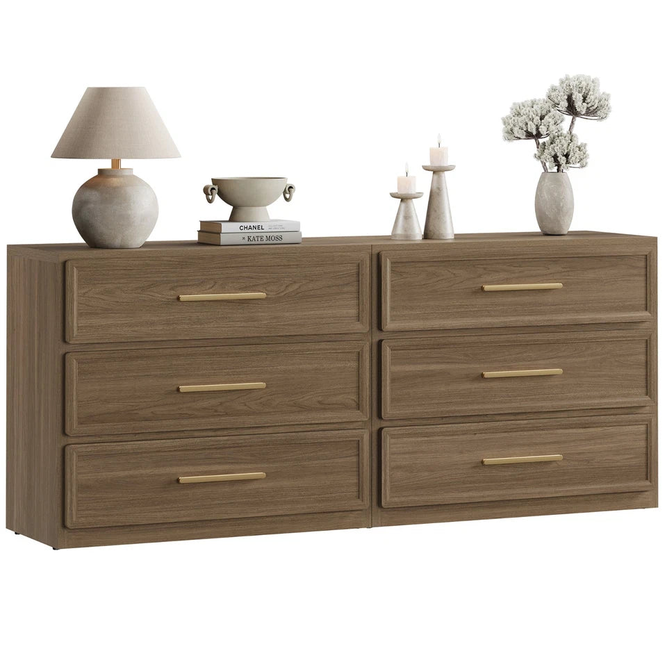 SICOTAS Modern Nightstand, 31.3-Inch Wide Bedside End Table with 3 Spacious Drawers