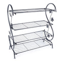 4-Tier Metal Shoe Rack, Rustic Shoe Storage Shelf & Organizer for Entryway, Closet & Outdoor Use