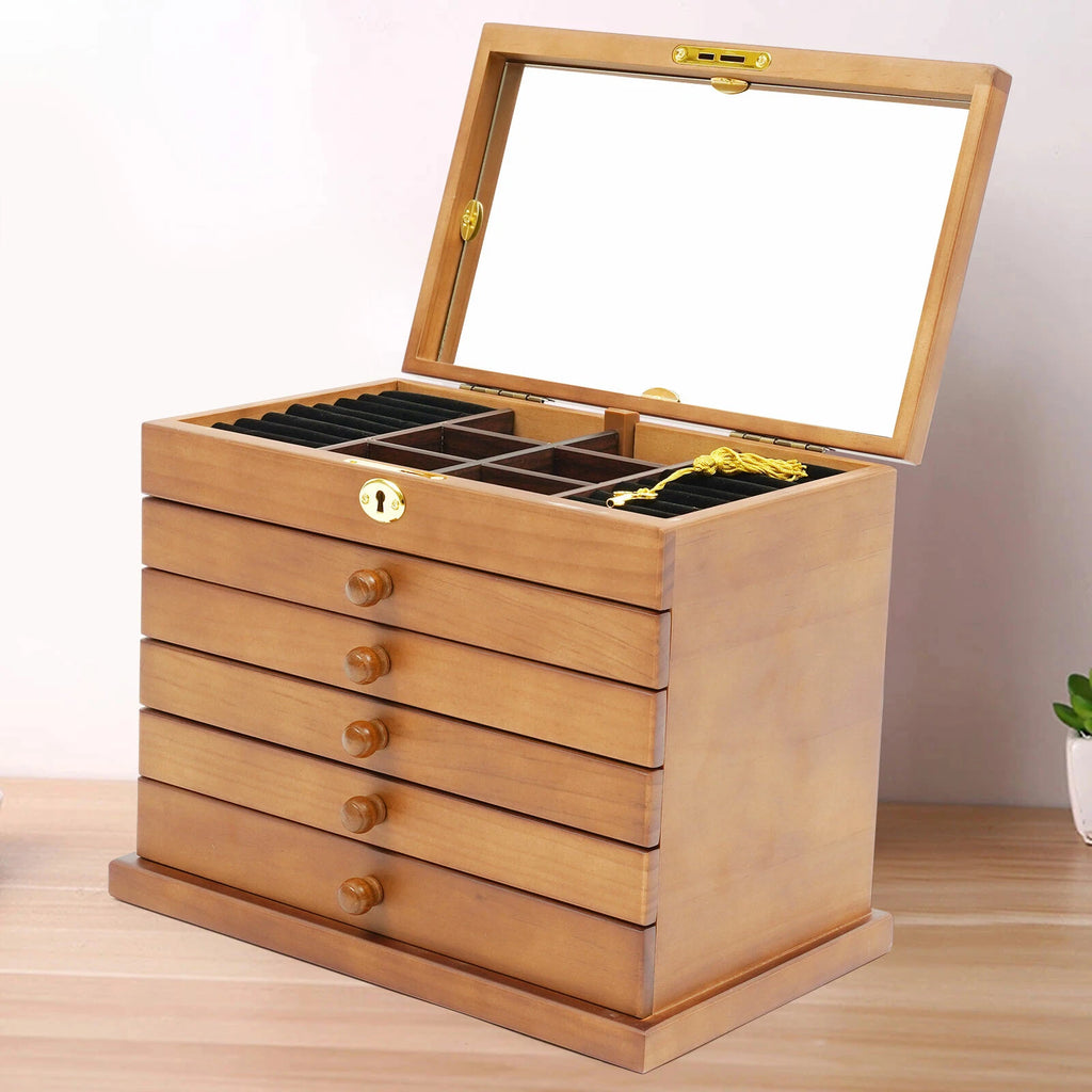 Large Jewelry Box Organizer for Women & Girls, Jewelry Storage Case with Multiple Drawers